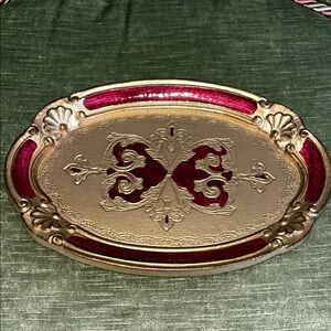 Decorative Italian Florentine Hand Painted Tray